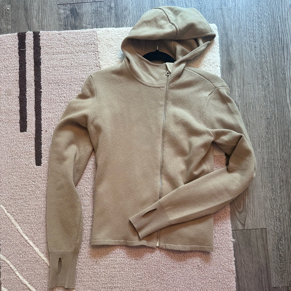 Tan Zip-Up Hoodie